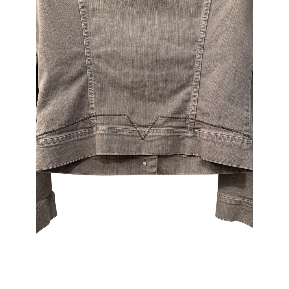 Hugo Boss Orange Mens Grey Denim Trucker Jacket Stretch Slim Fit Size M - Picture 3 of 13